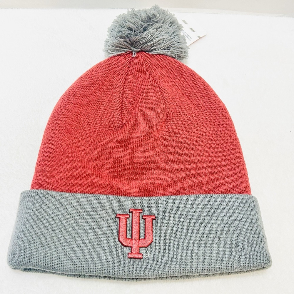 Top of the World Indiana Hoosiers‎ Beanie Hat Cap Knit Cuffed Pom Pom NCAA Red